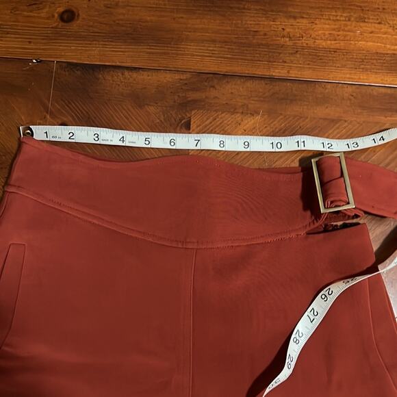 Forever 21 NWT Rust Mini Skirt Juniors Size XS Cut Out Waist Buckle Pockets - Picture 5 of 8